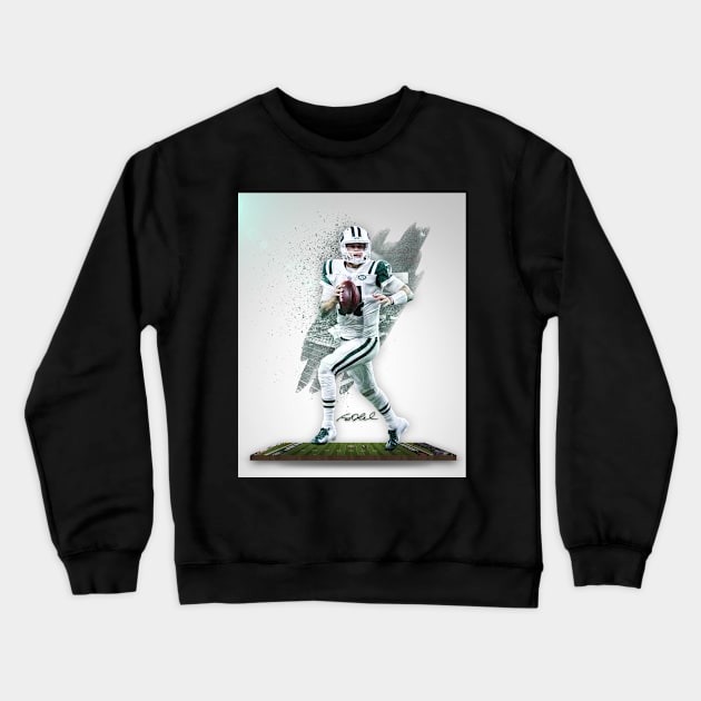 Darnold New York Sports Art Crewneck Sweatshirt by JRoseGraphics